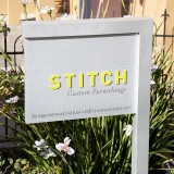 Stitch Custom Furnishings Logo sign