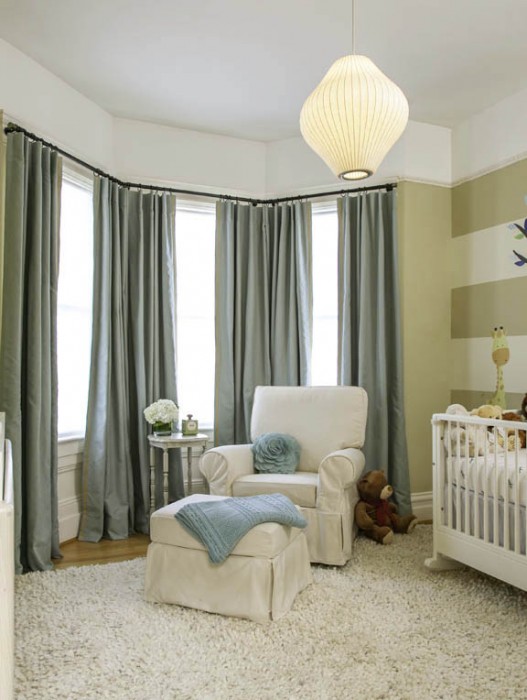 Noe Valley nursery with blackout and sound reducing curtains Stitch SF